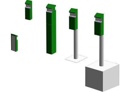 Dimensions cigarette receptacles